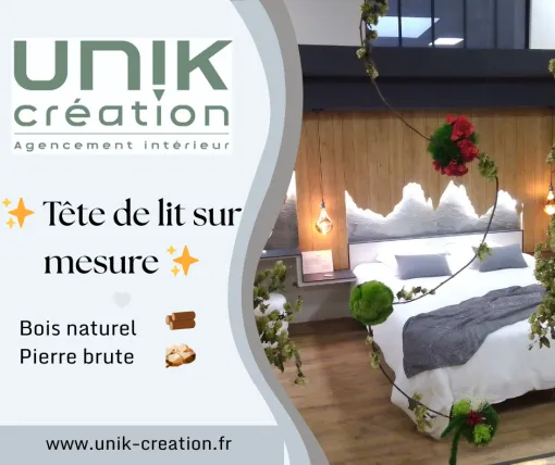 Tête de lit sur mesure – Bois & Pierre, Hazebrouck, Unik Création