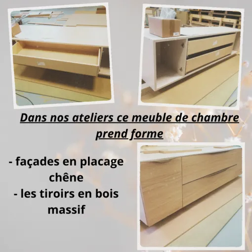 Fabrication d'un meuble de chambre sur mesure